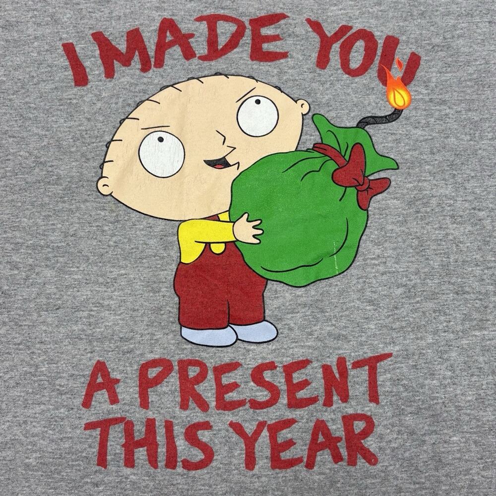 Family Guy Men’s 3XL Stewie Christmas 2008 Graphic T Shirt Short Sleeve Holiday - Picture 4 of 15